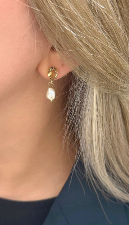 BOUCLES PEARIS CAMEL