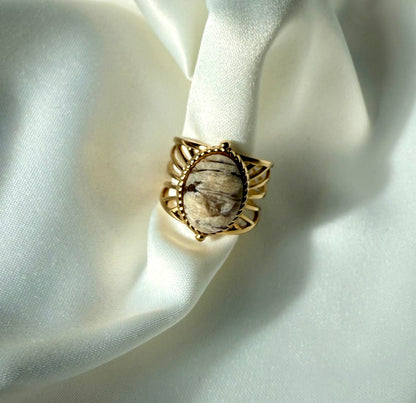 BAGUE KENZA JASPE PAYSAGE