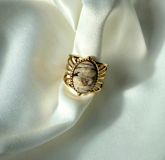BAGUE KENZA JASPE PAYSAGE