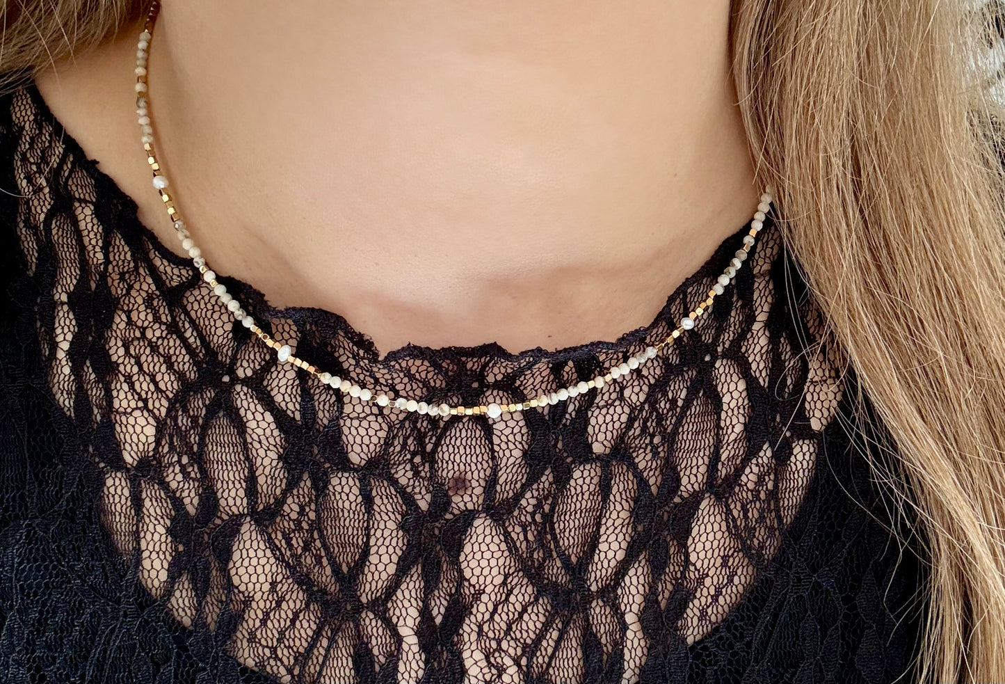 COLLIER ISIS JASPE PAYSAGE