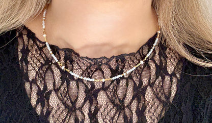 COLLIER ISIS AGATE BLANCHE