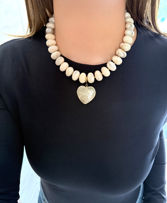 Collier Noa Beige