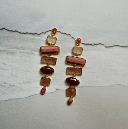 Boucles Jade Rose