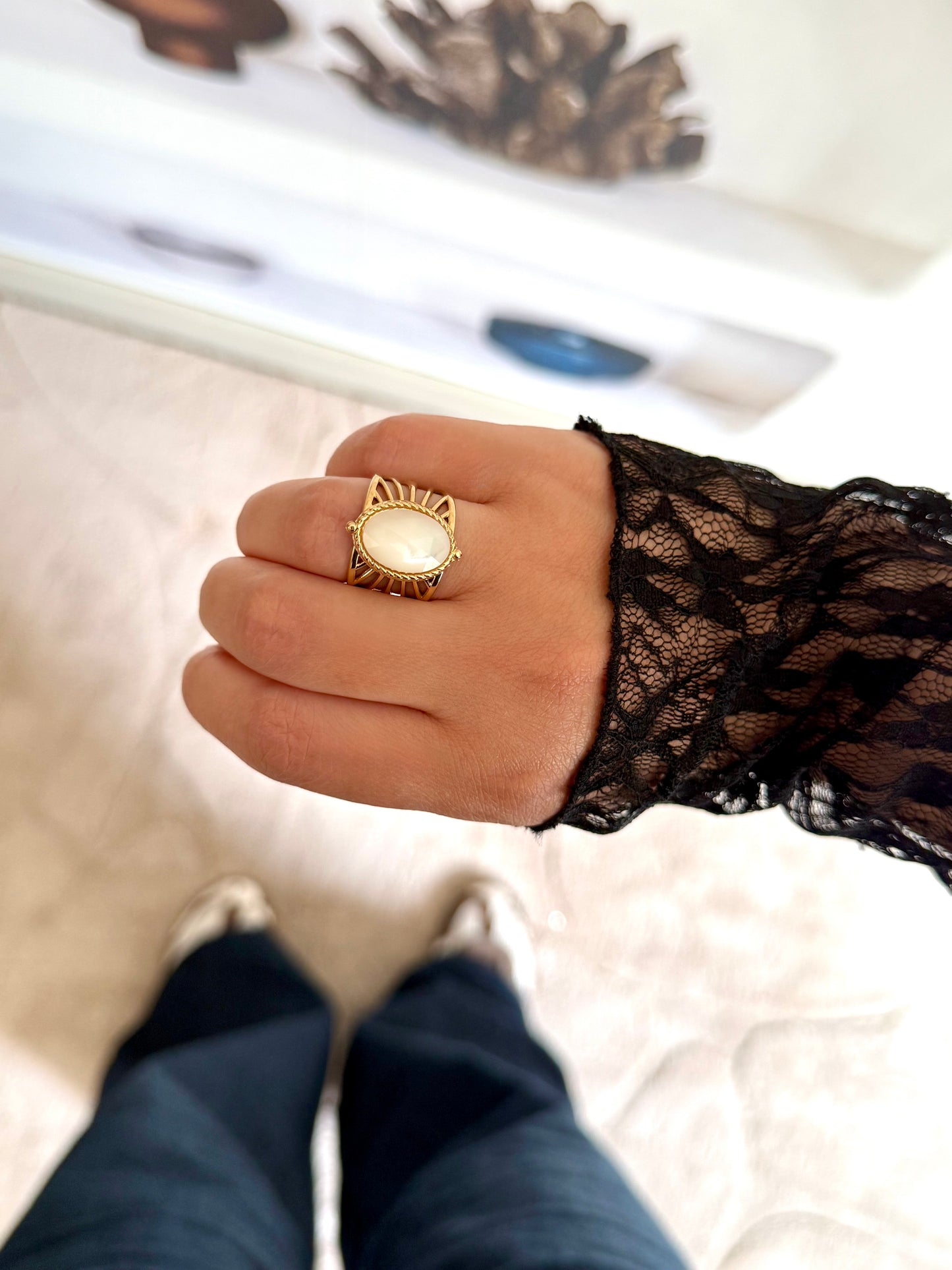 BAGUE KENZA NACRE