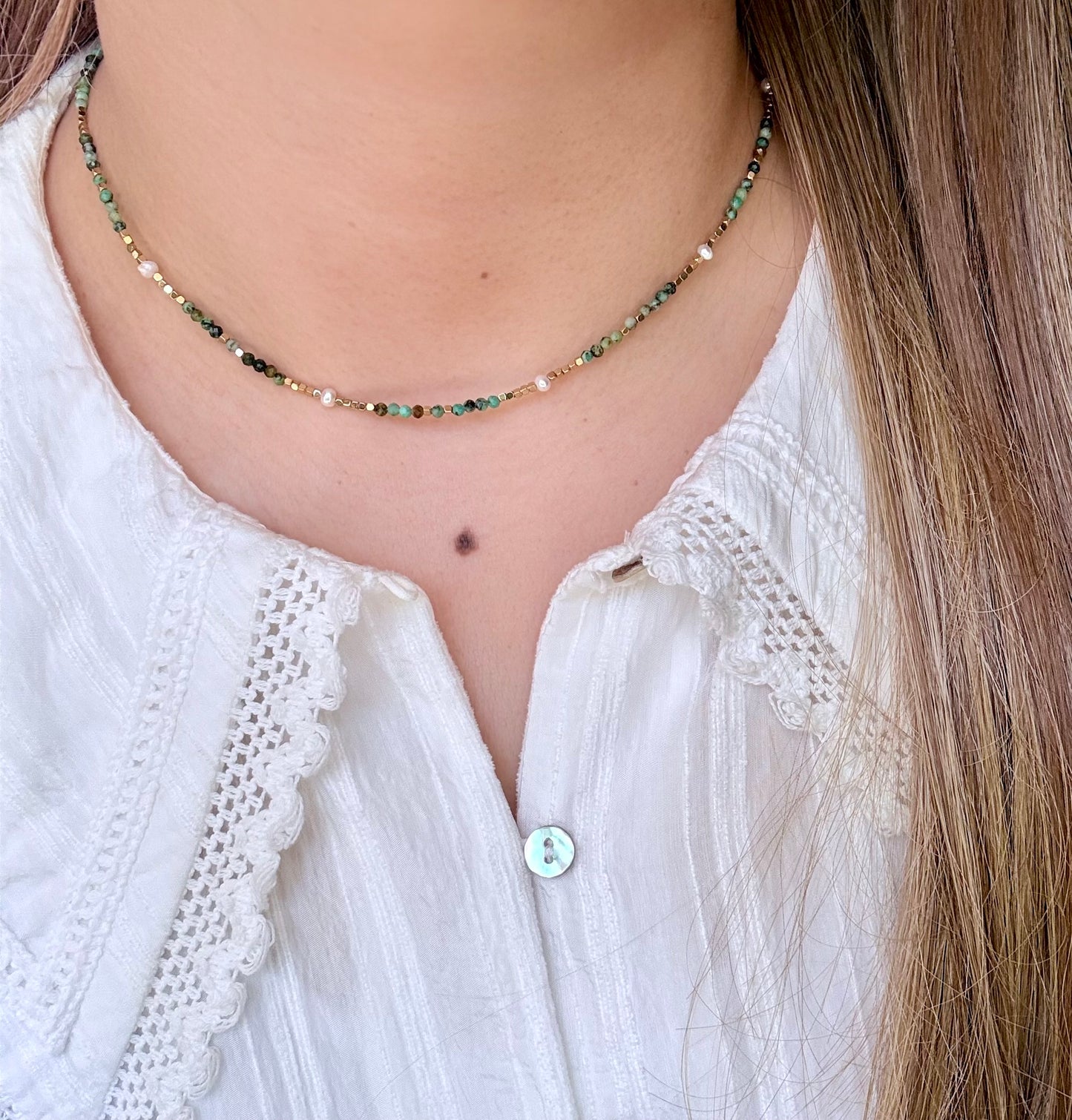 COLLIER ISIS TURQUOISE AFRICAINE
