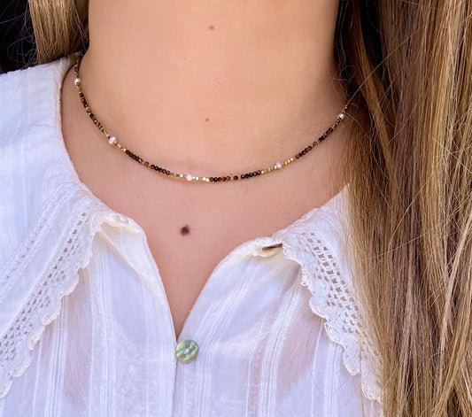 COLLIER ISIS OEIL DE TIGRE