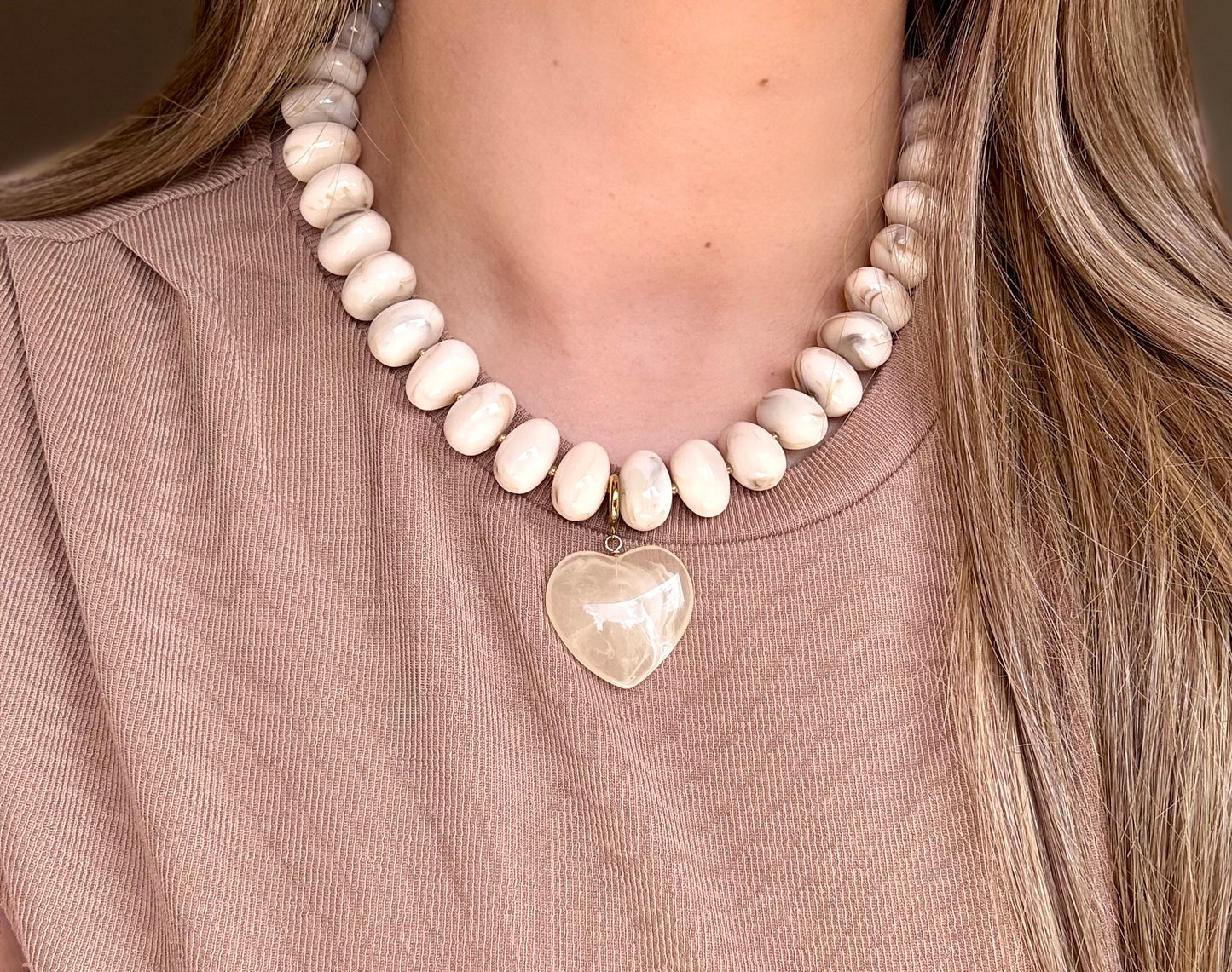 Collier Noa Beige