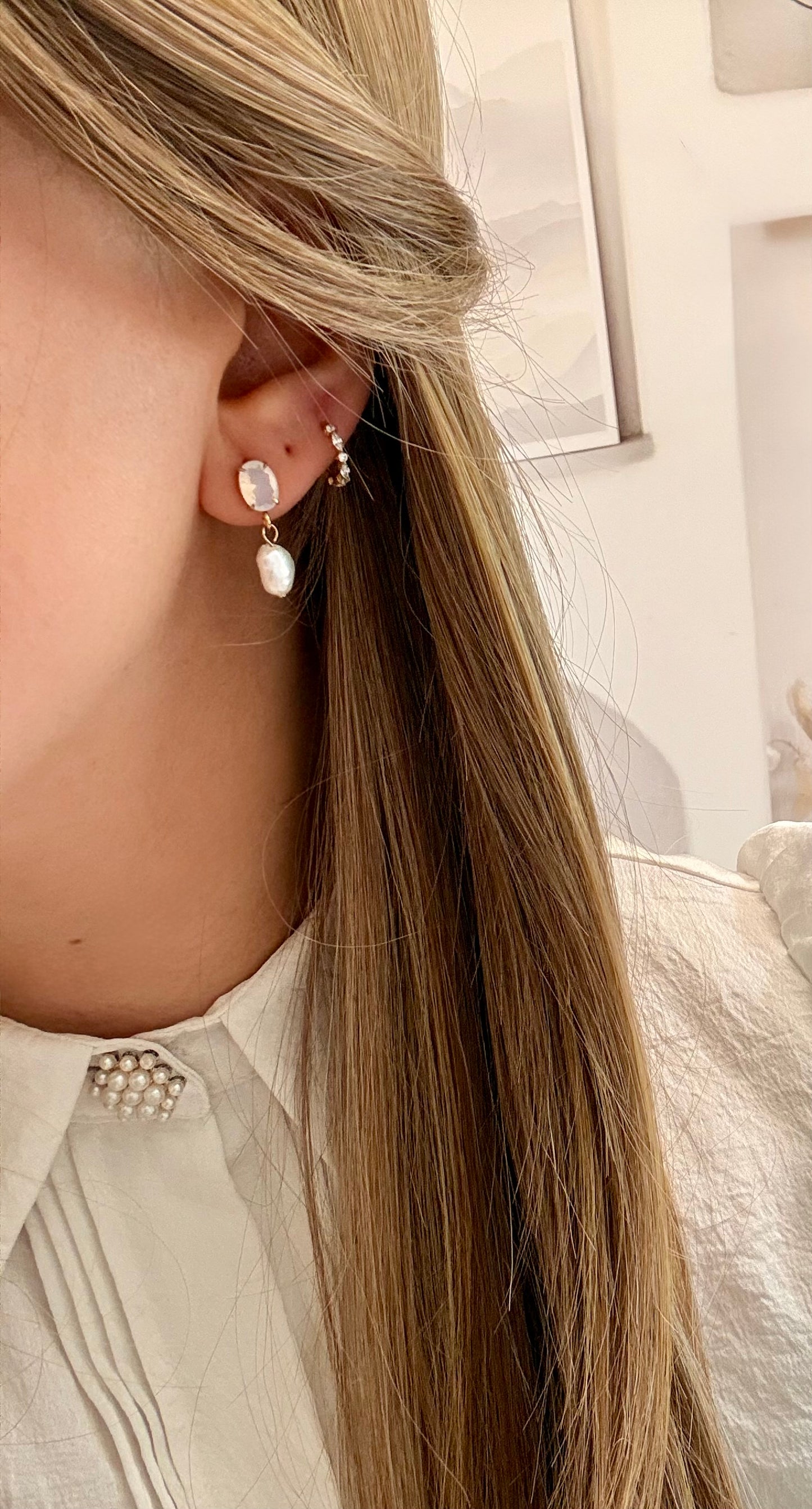 BOUCLES PEARIS CRYSTAL