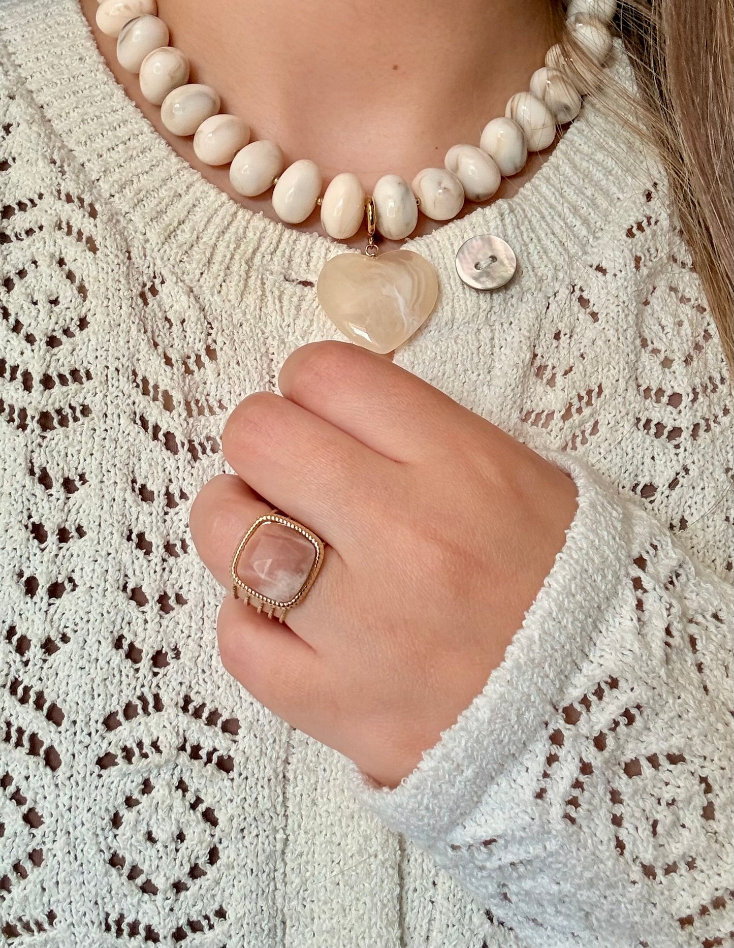BAGUE ZINA PIERRE DE SOLEIL