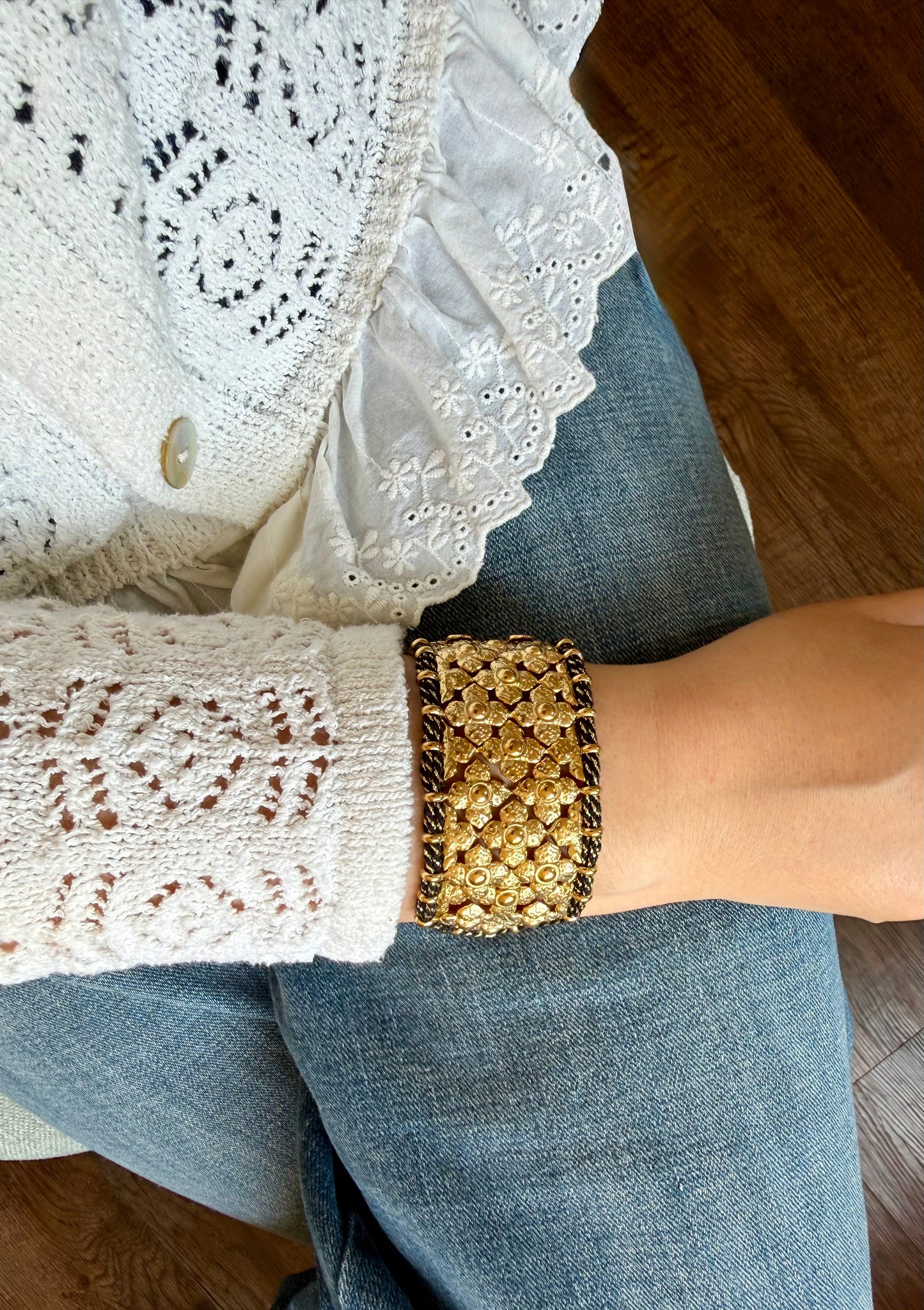 Bracelet Manchette CASSANDRA NOIR