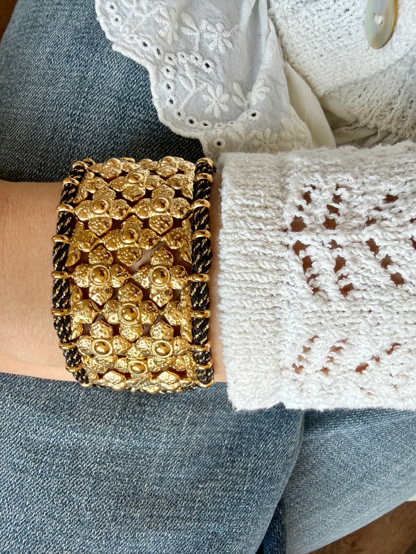 Bracelet Manchette CASSANDRA NOIR