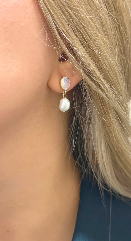 BOUCLES PEARIS CRYSTAL