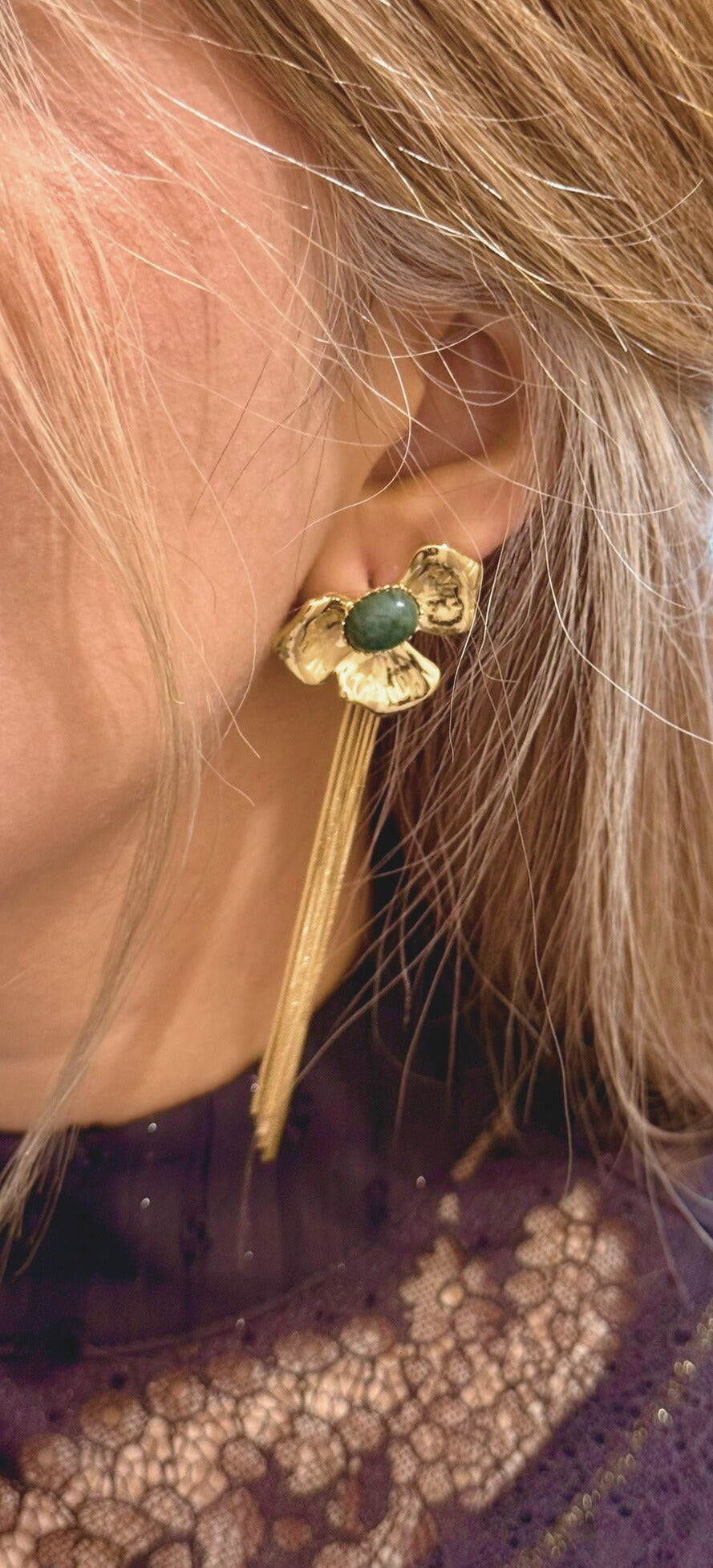 BOUCLES SAKURA JASPE