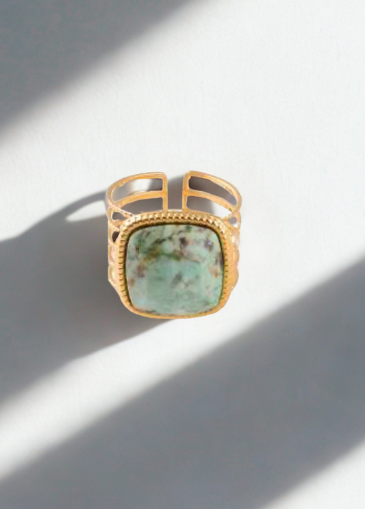 BAGUE ZINA TURQUOISE AFRICAINE